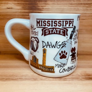 Licensed Mississippi State University, MSU, Bulldogs Ceramic Coffee Mug with my Hand Poured, Soy Candle, Choose Your Scent