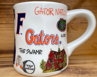 Licensed University of Florida, Gators Collegiate Coffee Mug with my Hand Poured, Soy Candle, Choose Your Scent