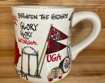 Licensed University of Georgia, Bulldogs Collegiate Coffee Mug with my Hand Poured, Soy Candle, Choose Your Scent