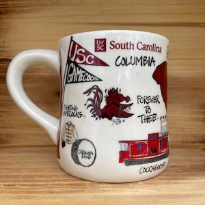 Licensed University of South Carolina, Gamecocks Collegiate Coffee Mug with my Poured, Soy Candle, Choose Your Scent