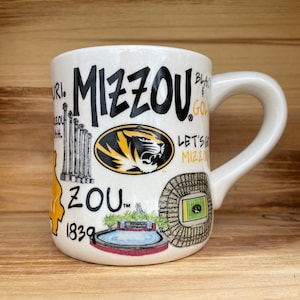 Licensed University of Missouri Tigers Mizzou Collegiate Coffee Mug with my Hand Poured, Soy Candle, Choose Your Scent