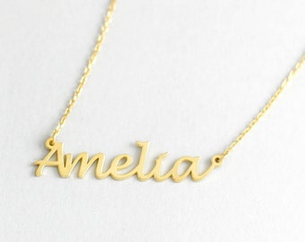 Name Necklace, Personalized Name Necklace, Custom Name Necklace, My Name Necklace, Dainty Name Necklace, Mom Jewelry, Gift for Mother SN0224