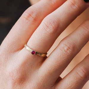 January birthstone ring in gold plated sterling silver