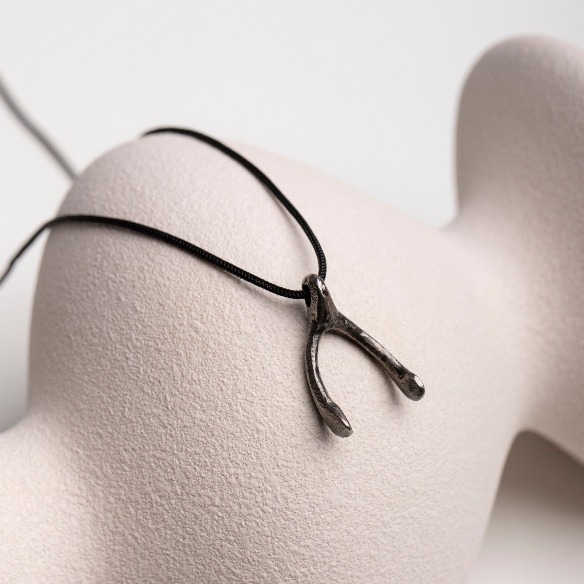 Men's wishbone necklace best sale
