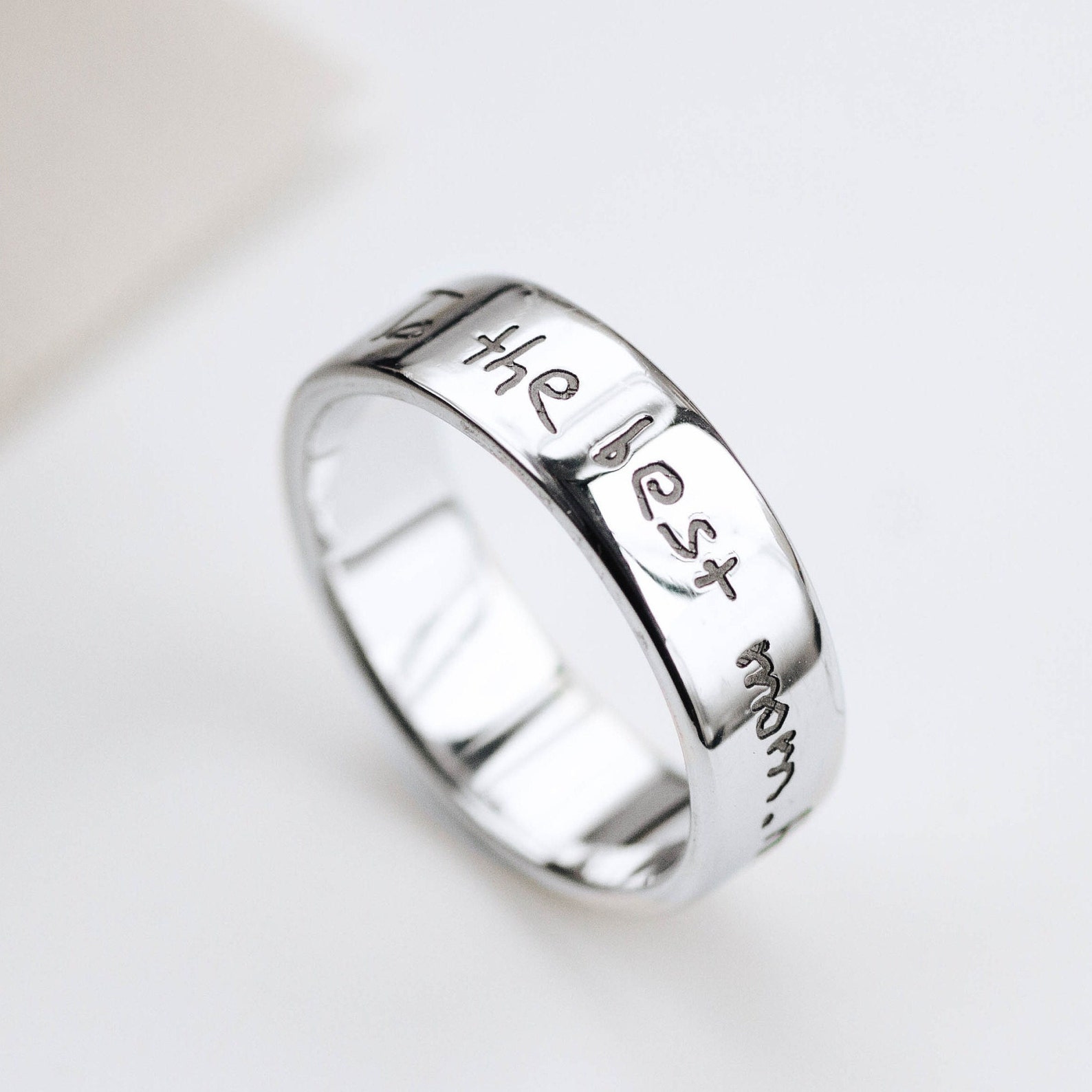 Kid's Actual Handwriting Ring - Custom Name Ring - Personalized ...