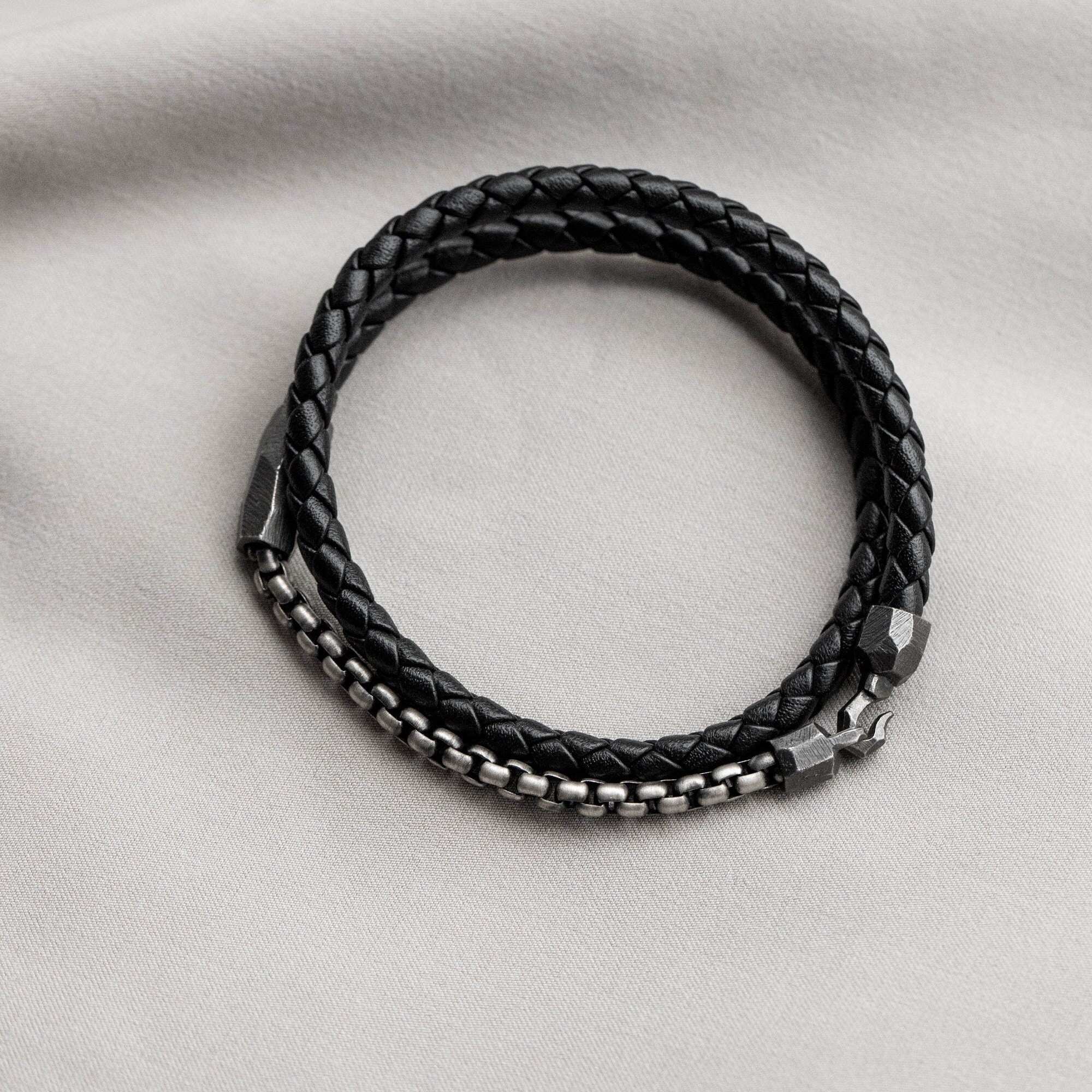 ●DOFFJASON● COWHIDE CHAIN ROPE LEATHER BRACELET BLACK DF22 il_fullxfull.3382477188_cq75.jpg