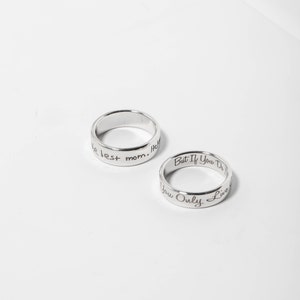 Kid's Actual Handwriting Ring - Custom Name Ring - Personalized ...