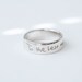 Kid's Actual Handwriting Ring - Custom Name Ring - Personalized Signature Silver Band - Birthday Gift - Mothers Ring SR00001