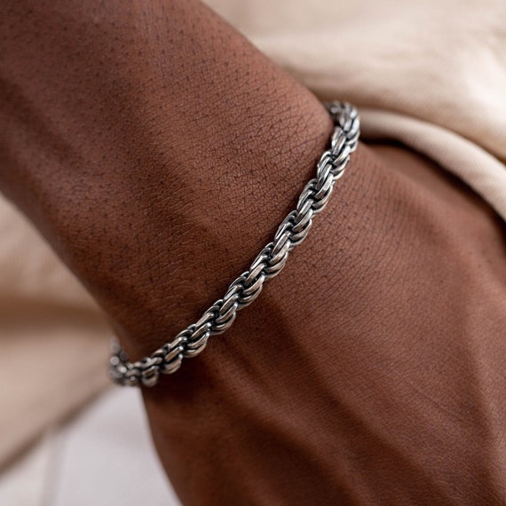 Silver Evil Eye & Handmade Rope Bracelet For Men - Red | Harbour UK  Bracelets | Wolf & Badger