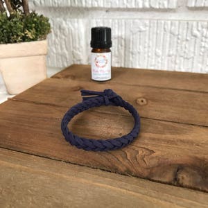 Denim Suede Diffuser, Aromatherapy, Essential Oil Diffuser, Braided Suede, Braided Diffuser, Braided Oil Diffuser, Braided Bracelet image 2