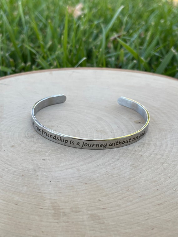 Friendship Cuff Bracelet Bestie Jewelry Best Friend Cuff Bracelet Metal Bracelet Etsy