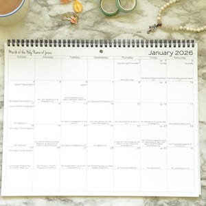 2026 Catholic Calendar:  Large Wall Desk Calendar / Catholic Gift /  Liturgical Calendar / Home and Family