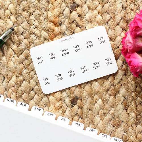35 Monthly Divider Tabs Bullet Journal Binder Tabsplanner Etsy