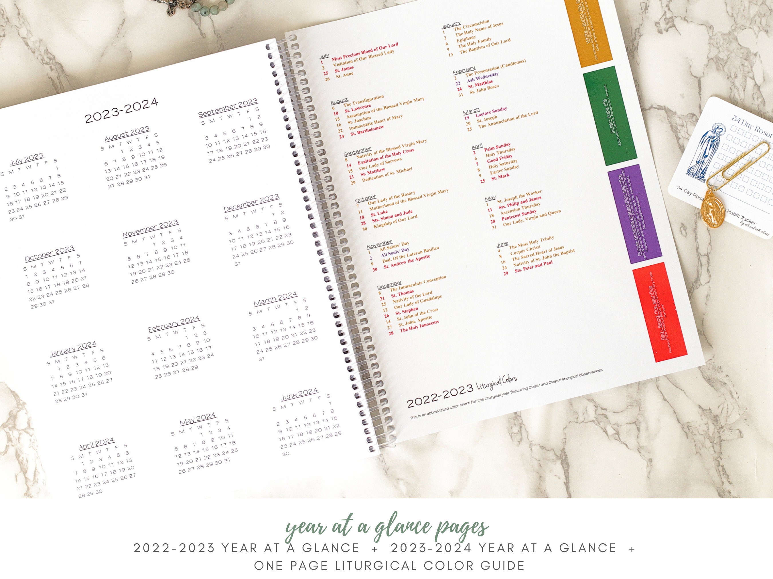 Tridentine Calendar 2023 2022-2023 Traditional Catholic Planner: Tlm Liturgical Year / | Etsy Canada