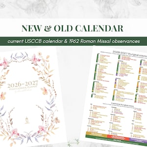 2026-2027 Catholic Planner Printable PDF: Daybook / Daily Weekly Calendar / Catholic Liturgical Year Calendar / Catholic Woman / TLM image 8