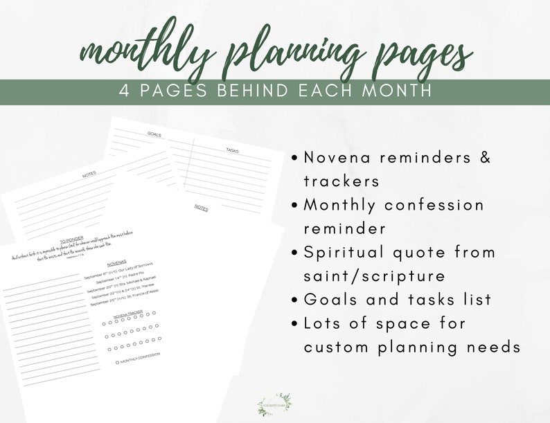 2024 Catholic Planner Printable PDF: Daybook / Daily Weekly Calendar / Catholic Liturgical Year Calendar / Catholic Woman / TLM image 4
