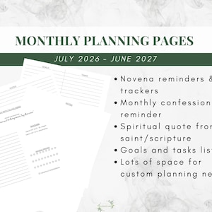 2026-2027 Catholic Planner Printable PDF: Daybook / Daily Weekly Calendar / Catholic Liturgical Year Calendar / Catholic Woman / TLM image 6