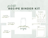 Printable Recipe Binder Kit:  Catholic Saint quote, watercolor, recipe book dividers, printable recipe cards, recipe organization