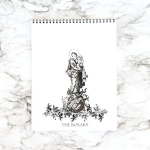 Rosary  Flipbook:  Catholic Devotion / Catholic Family Prayer / Catholic gift / Home Altar Table
