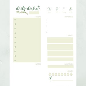 Catholic Daily Docket Printable: Daily Planner, Daily Agenda, Daily ...