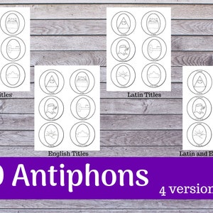 O Antiphons Ornaments Printable: Catholic Advent Devotion / Catholic Coloring Page / Catholic ...