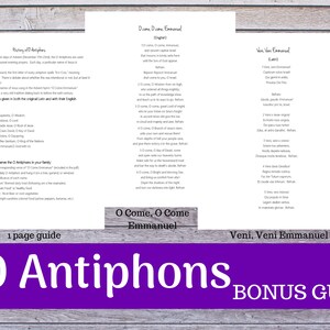 O Antiphons Ornaments Printable: Catholic Advent Devotion / Catholic Coloring Page / Catholic ...