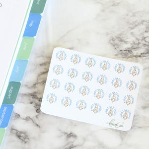 First Saturday Planner Stickers:  Catholic Planner Stickers / Reminder / Script Sticker Sheet / Black / Catholic Devotion