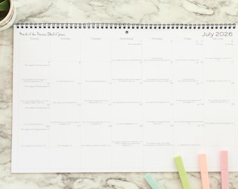 2026-2027 Catholic Calendar:  Large Wall Desk Calendar / Catholic Gift /  Liturgical Calendar / Home and Family
