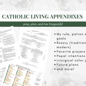 2026-2027 Catholic Planner Printable PDF: Daybook / Daily Weekly Calendar / Catholic Liturgical Year Calendar / Catholic Woman / TLM image 9