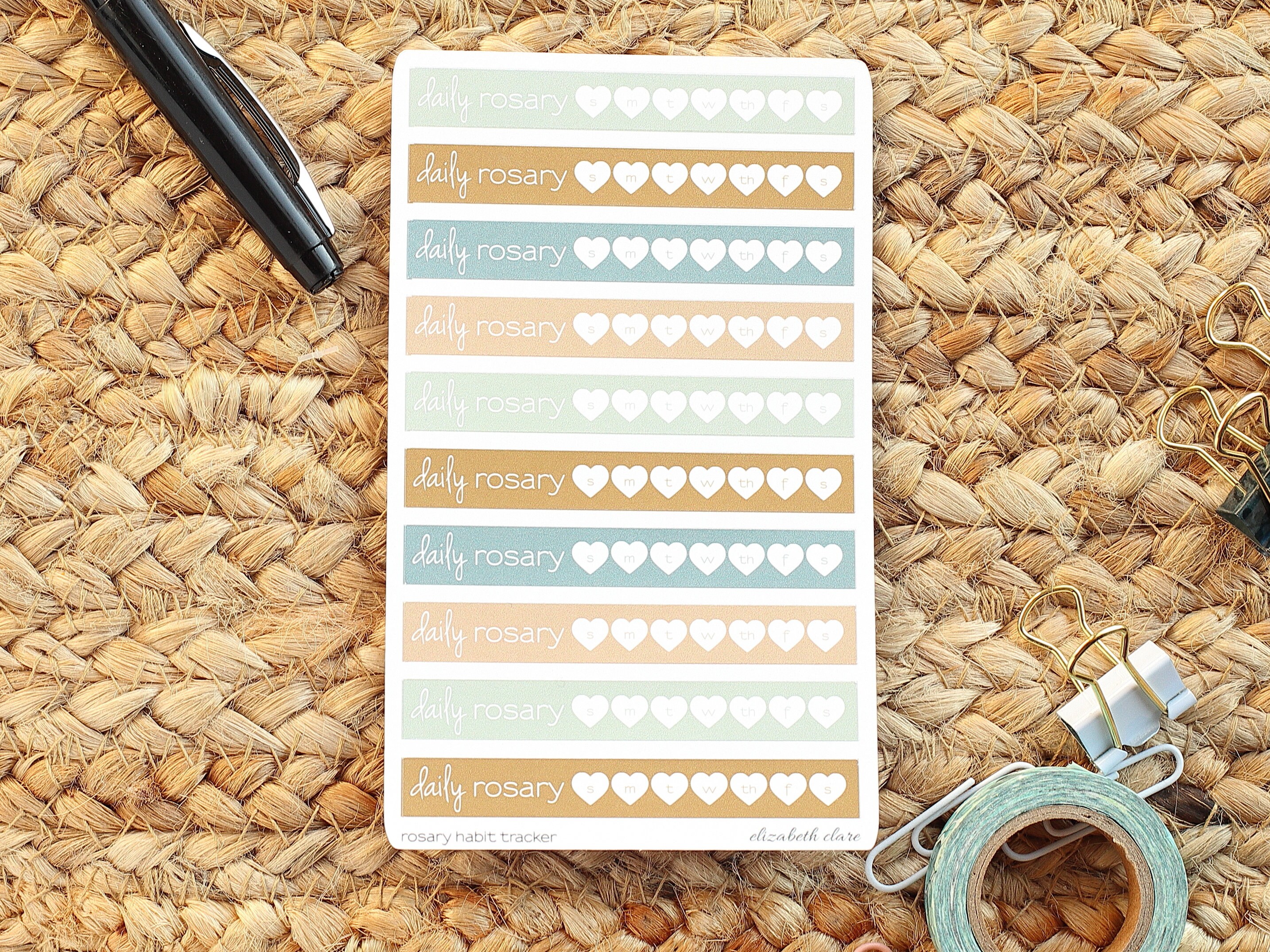 Daily Rosary Planner Weekly Habit Trackers: Catholic Journal - Etsy