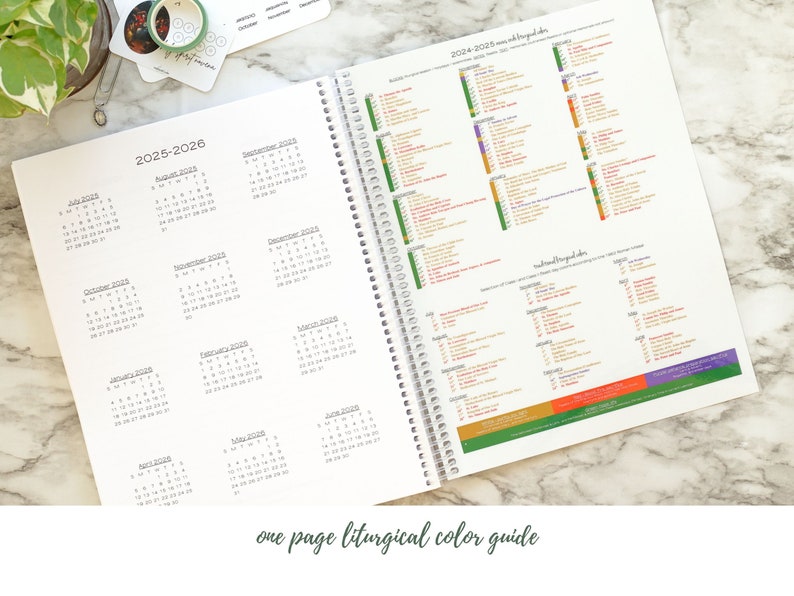 2024-2025 Catholic Planner: Catholic Gift for Women / Liturgical Calendar / Catholic Homeschool / Catholic Home Agenda image 8