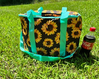 Sunflower insulated cooler bag free shipping