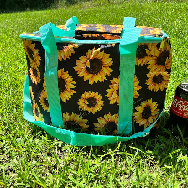 Sunflower insulated cooler bag free shipping