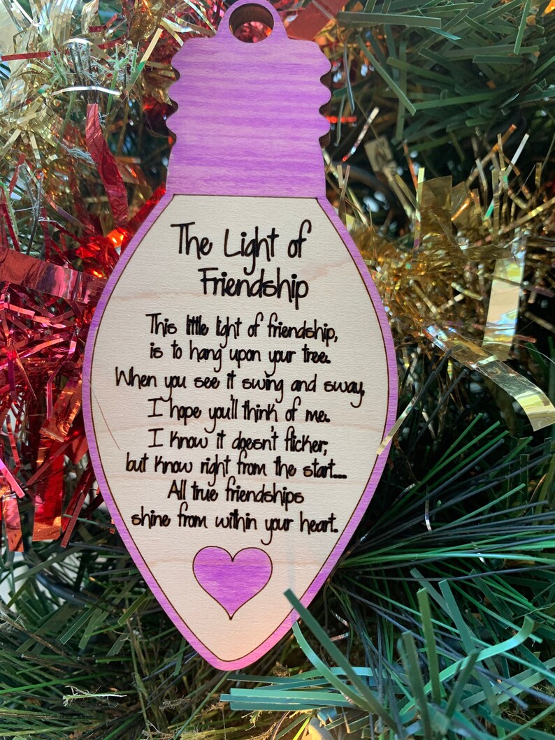 Light of friendship Christmas ornament