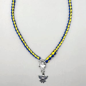 Royal Blue and Yellow Tag Collar and/or Tassel