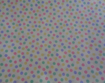 Cotton Fabric Pastel Teal Mini Polka Dot By the Yard #CT022