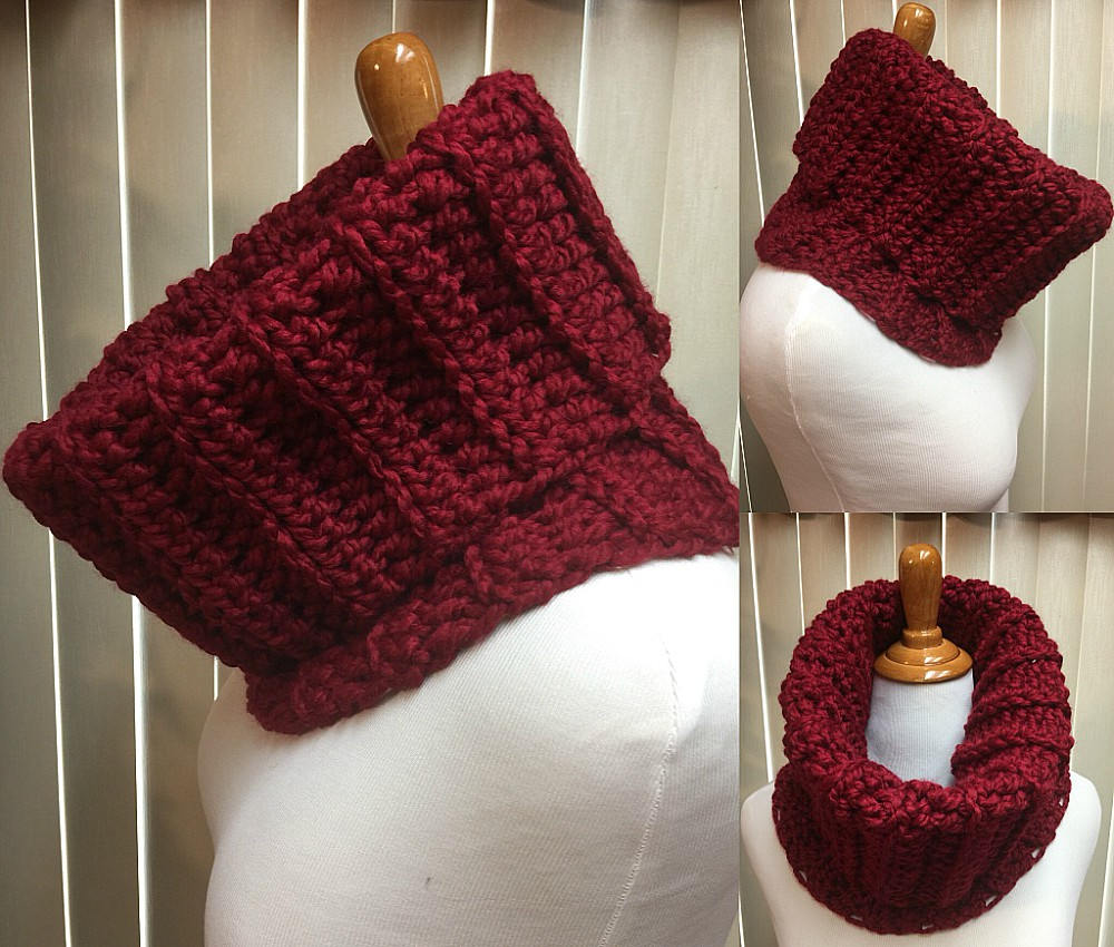 Crochet Gaiter Red Neckwarmer Red Scarf Red Turtleneck Etsy