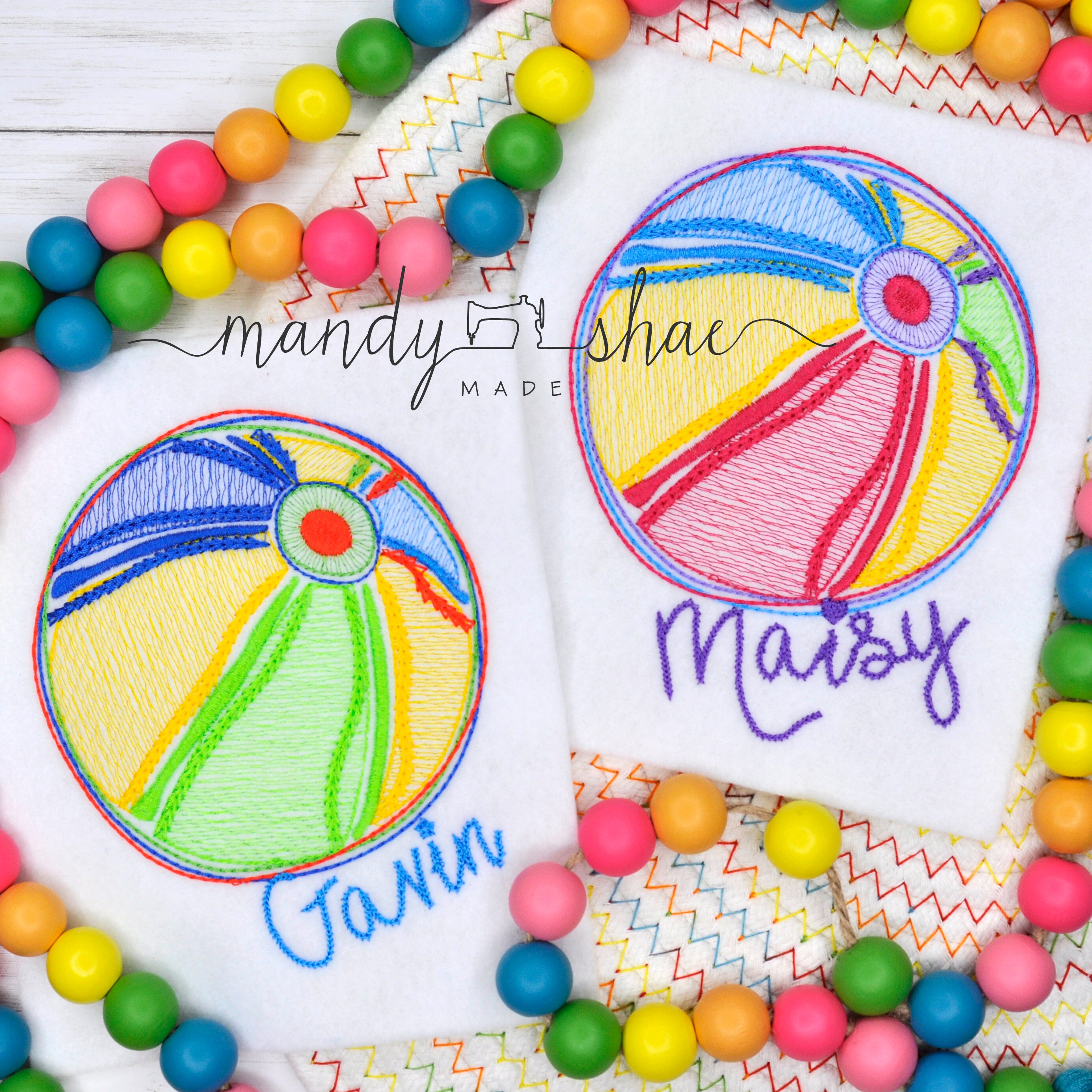 Girl's Beach Ball Shirt/personalized Infant Summer Etsy