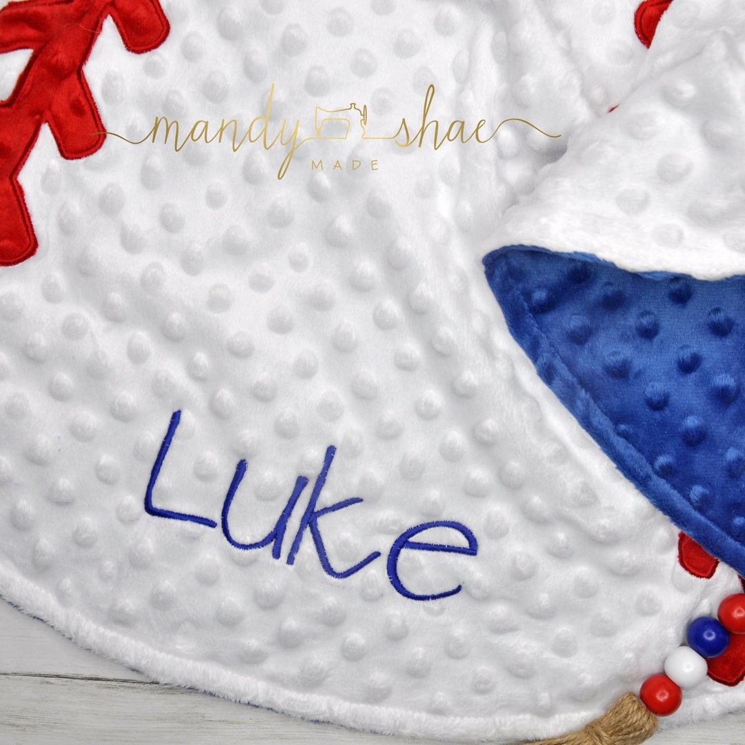 Baseball Baby Blanket/personalized Minky Blanket Etsy