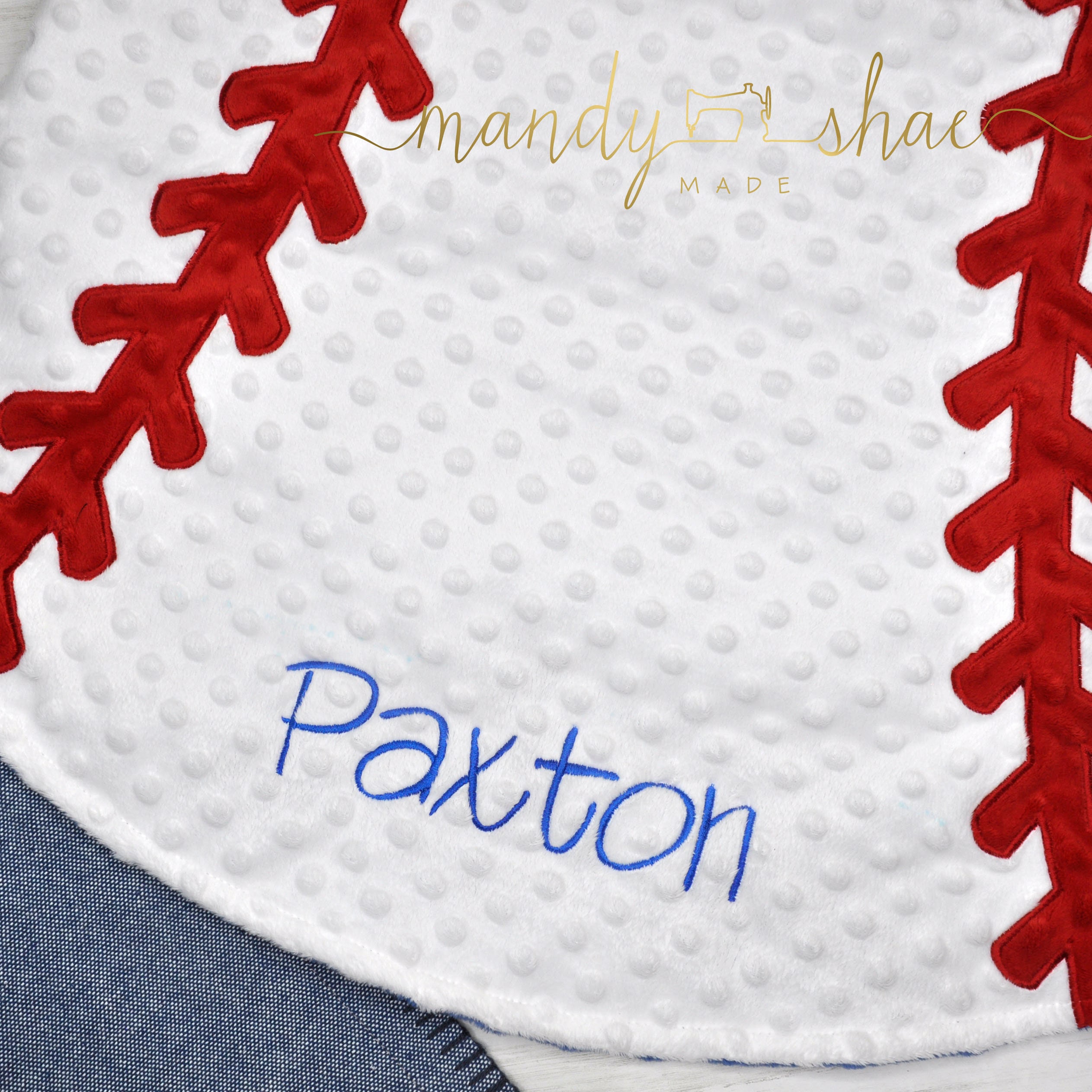 Baseball Baby Blanket/personalized Minky Blanket Etsy