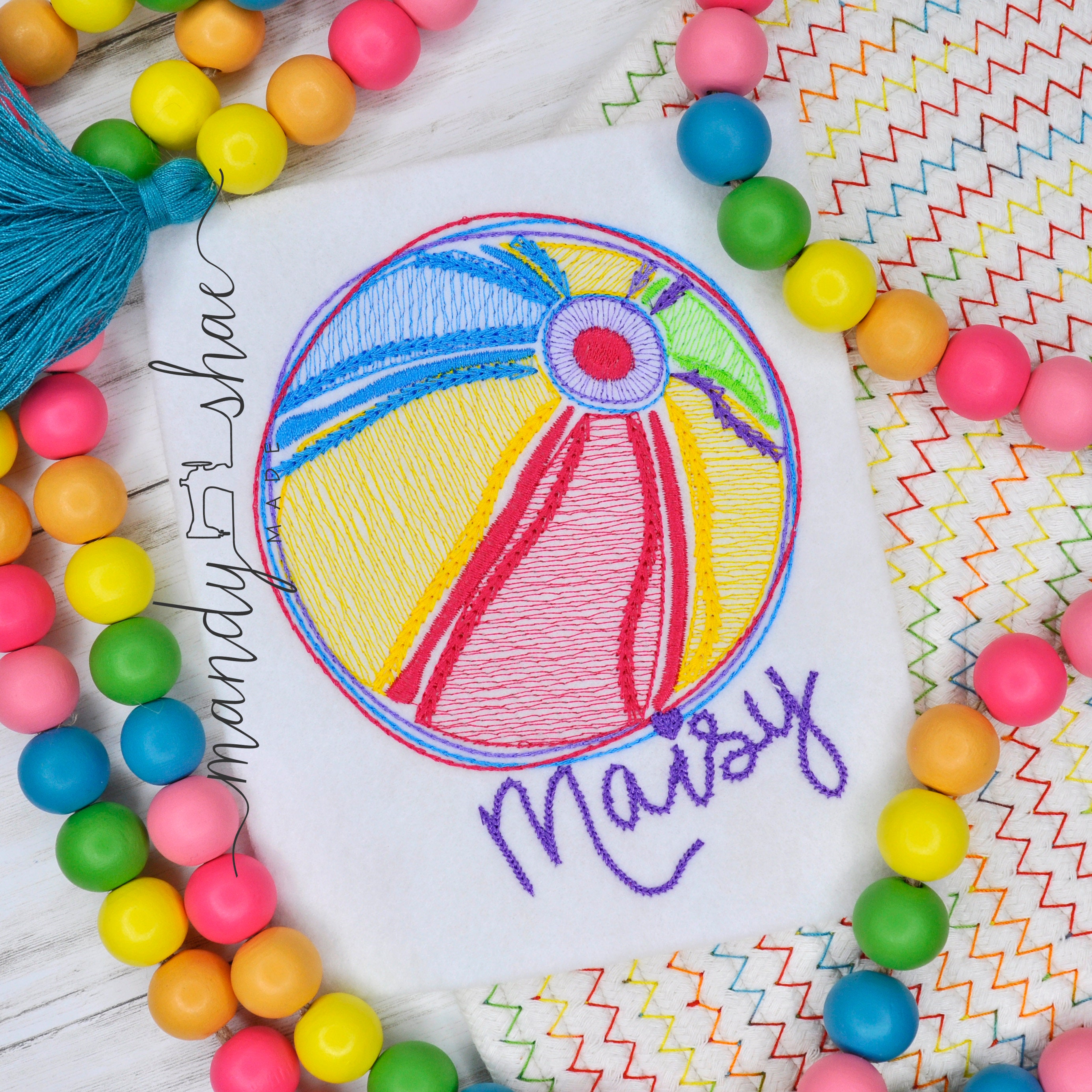 Girl's Beach Ball Shirt/Personalized Infant Summer Etsy