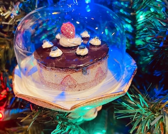 Weihnachten Kuchen Ornamente Schokolade Macarons Kekse glasüberzogene Details Küche Baumschmuck