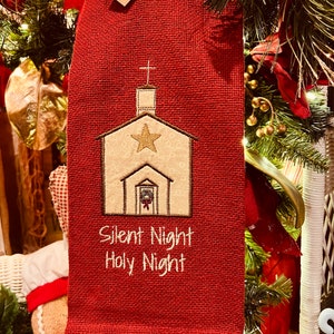 Christmas kitchens dish towels with embroidery detail home decoration