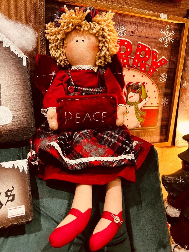 Weihnachten Frieden sitzende Engel-Puppensammlung Feiertagsdekorationen Bild 2