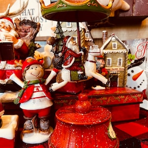 Christmas Santa carrousel muziekdoos collectie vakantiehuis decoratie