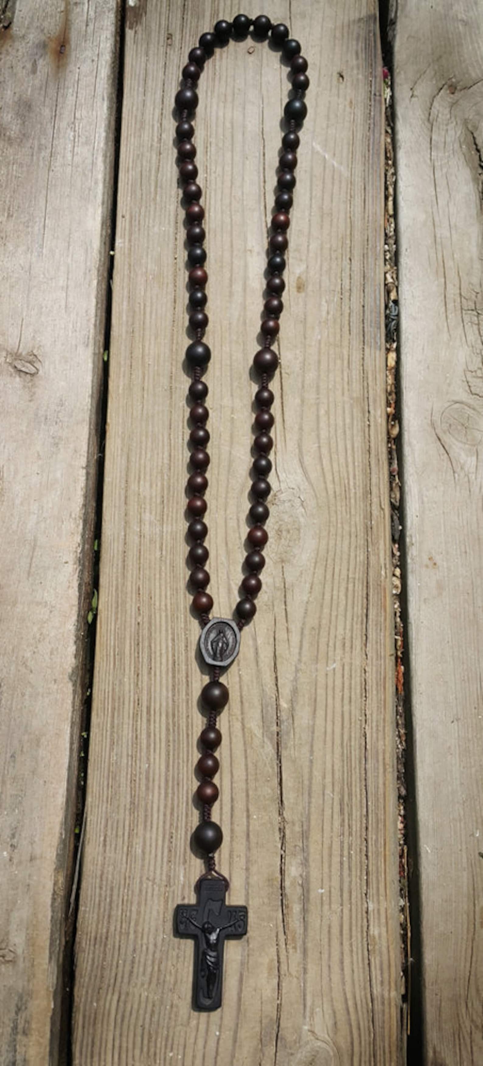Catholic Rosarywooden rosarymasculine rosary Baptism Etsy