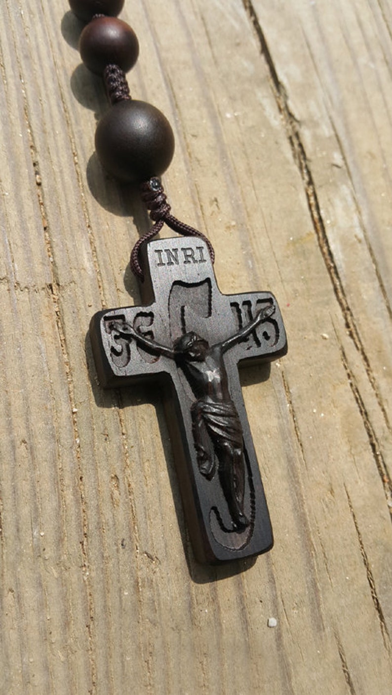 Catholic Rosarywooden Rosarymen's Rosarybaptism Etsy