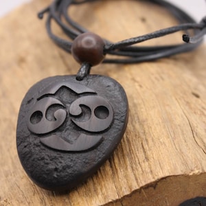 Wooden Roswell Rock/Roswell UFO/Alien stone/mens necklace/wooden meteorite/free engraving (name)/freeshipping in USA