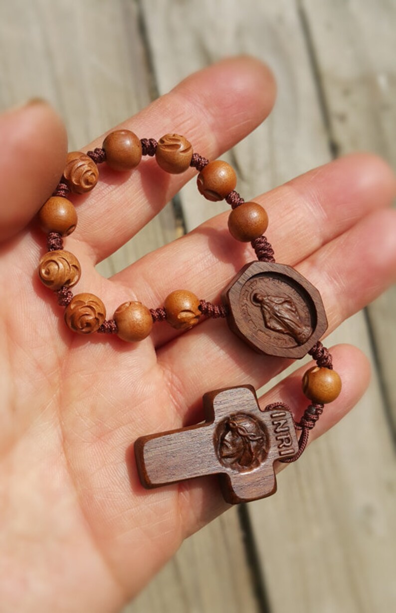 Wooden rosary/Finger Rosary/Single Decade Rosary/prayer Etsy