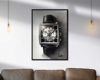 Tag Heuer Monaco Watch Art Print by WT Author Watch Co.